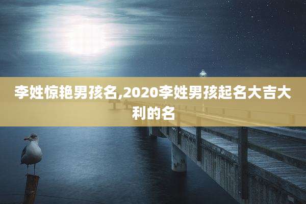 李姓惊艳男孩名,2020李姓男孩起名大吉大利的名