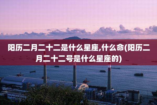 阳历二月二十二是什么星座,什么命(阳历二月二十二号是什么星座的)