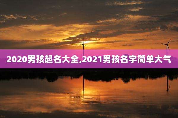 2020男孩起名大全,2021男孩名字简单大气