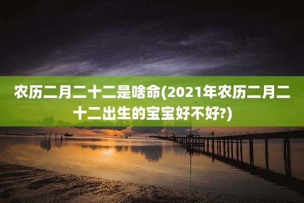 农历二月二十二是啥命(2021年农历二月二十二出生的宝宝好不好?)