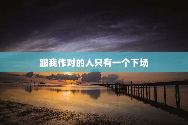 跟我作对的人只有一个下场