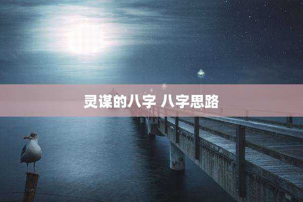 灵谋的八字 八字思路