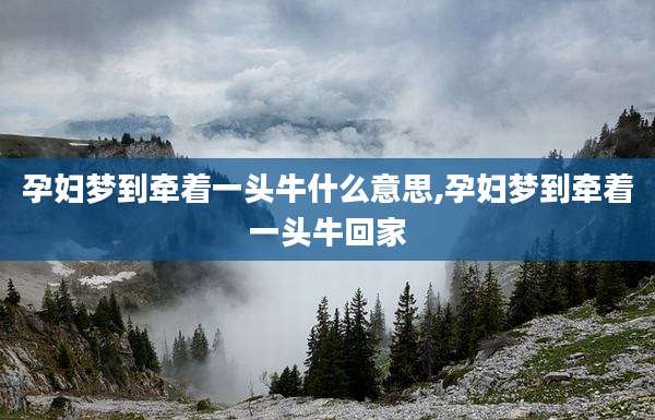 孕妇梦到牵着一头牛什么意思,孕妇梦到牵着一头牛回家
