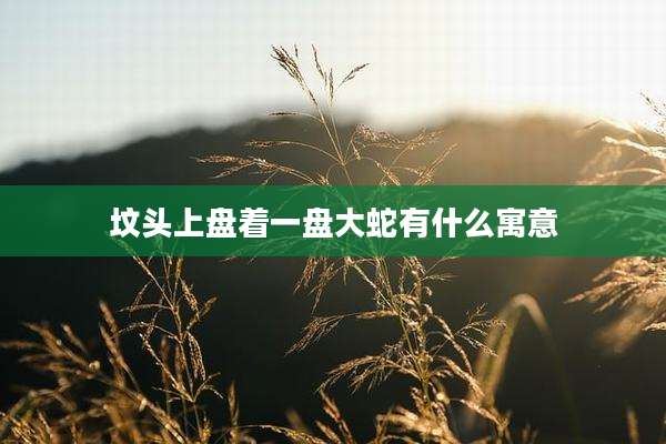 坟头上盘着一盘大蛇有什么寓意