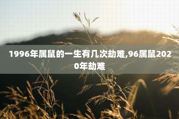 1996年属鼠的一生有几次劫难,96属鼠2020年劫难