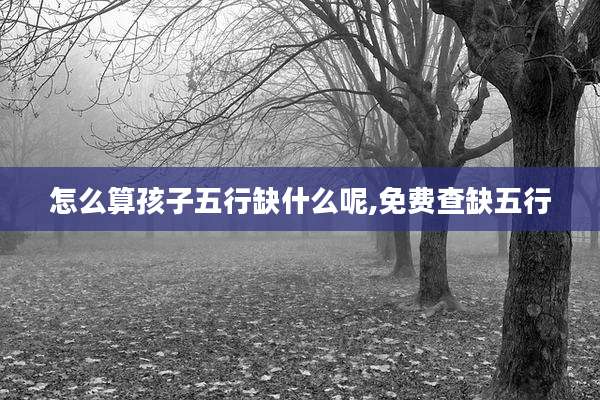 怎么算孩子五行缺什么呢,免费查缺五行
