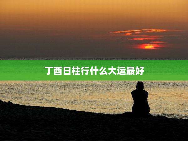 丁酉日柱行什么大运最好