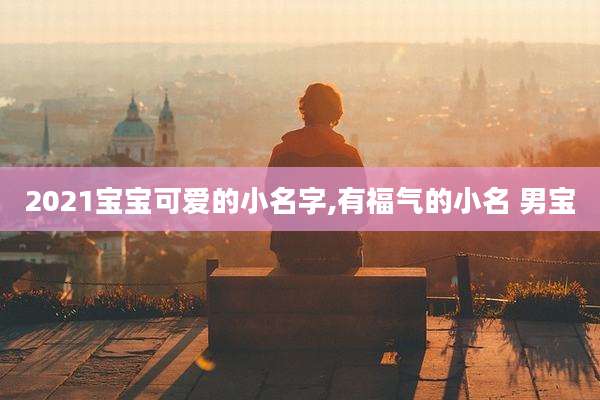 2021宝宝可爱的小名字,有福气的小名 男宝