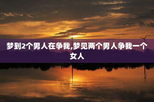 梦到2个男人在争我,梦见两个男人争我一个女人