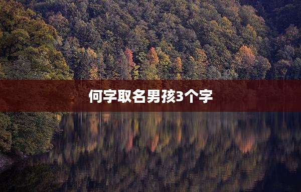 何字取名男孩3个字