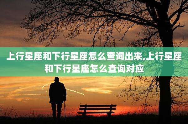 上行星座和下行星座怎么查询出来,上行星座和下行星座怎么查询对应