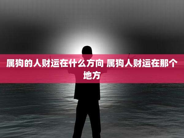 属狗的人财运在什么方向 属狗人财运在那个地方