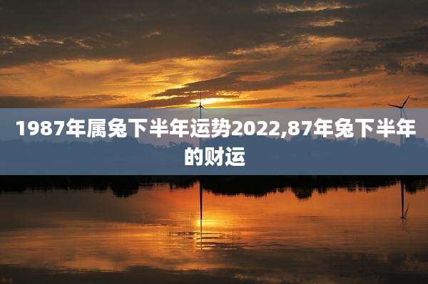 1987年属兔下半年运势2022,87年兔下半年的财运