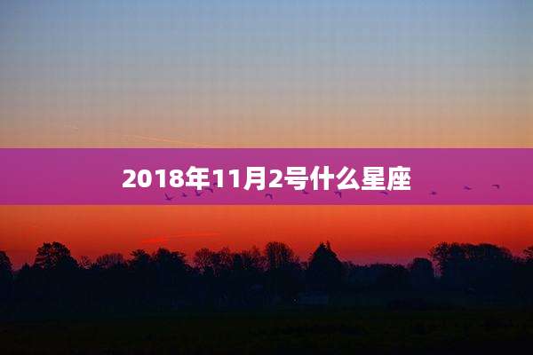 2018年11月2号什么星座