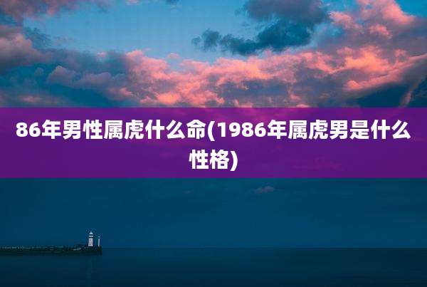 86年男性属虎什么命(1986年属虎男是什么性格)