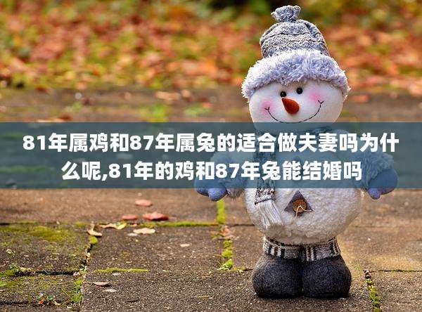 81年属鸡和87年属兔的适合做夫妻吗为什么呢,81年的鸡和87年兔能结婚吗