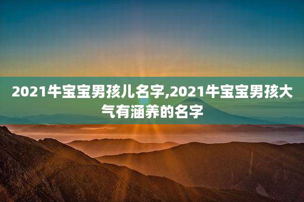2021牛宝宝男孩儿名字,2021牛宝宝男孩大气有涵养的名字