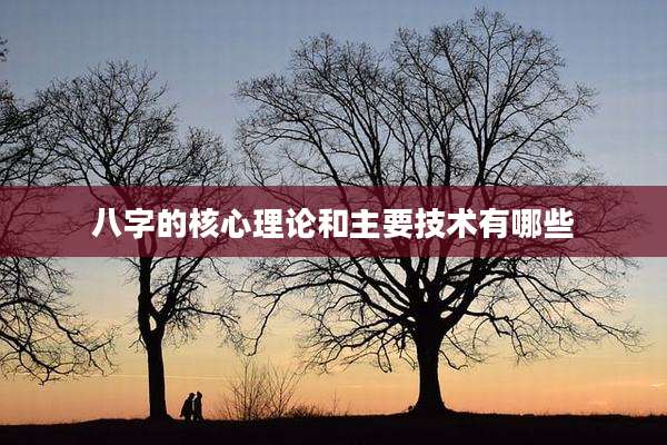 八字的核心理论和主要技术有哪些