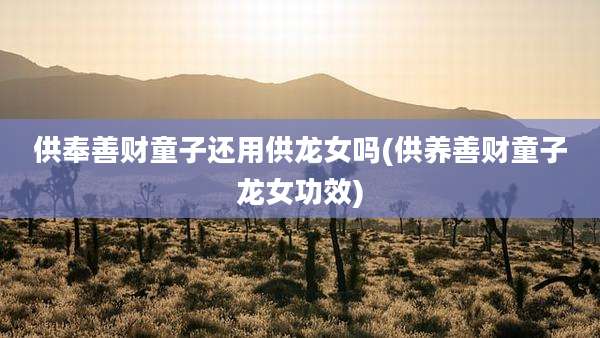 供奉善财童子还用供龙女吗(供养善财童子龙女功效)
