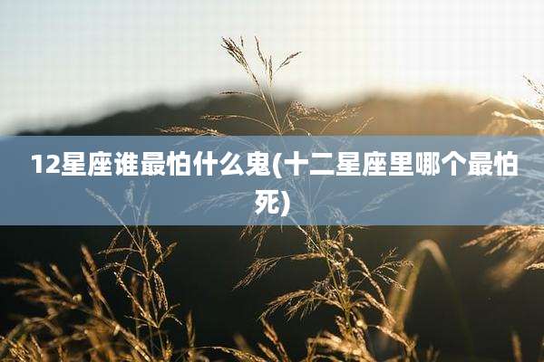 12星座谁最怕什么鬼(十二星座里哪个最怕死)