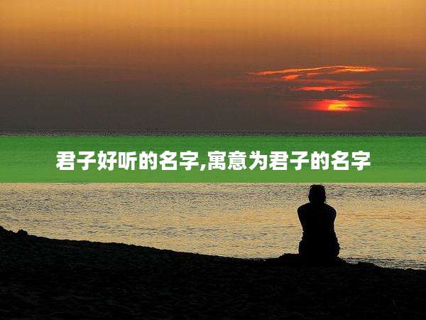 君子好听的名字,寓意为君子的名字