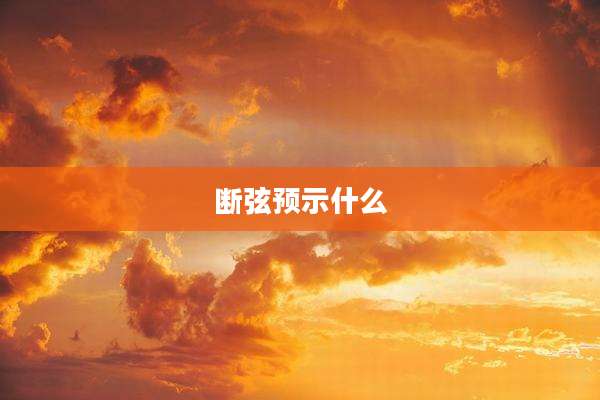 断弦预示什么