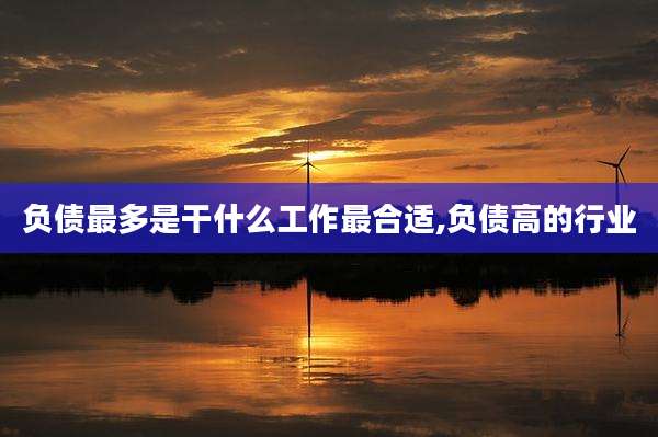 负债最多是干什么工作最合适,负债高的行业