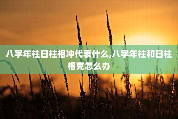 八字年柱日柱相冲代表什么,八字年柱和日柱相克怎么办