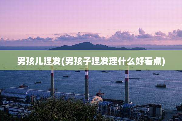 男孩儿理发(男孩子理发理什么好看点)