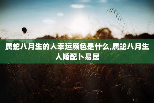 属蛇八月生的人幸运颜色是什么,属蛇八月生人婚配卜易居