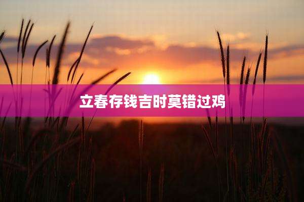立春存钱吉时莫错过鸡