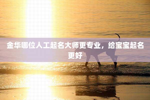 金华哪位人工起名大师更专业,给宝宝起名更好