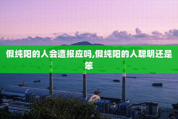 假纯阳的人会遭报应吗,假纯阳的人聪明还是笨