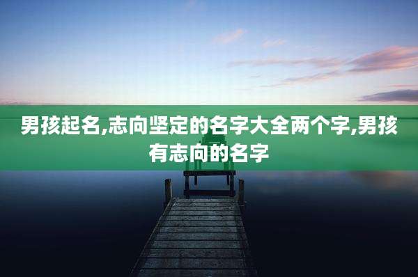 男孩起名,志向坚定的名字大全两个字,男孩有志向的名字