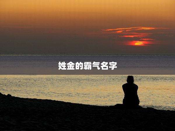 姓金的霸气名字