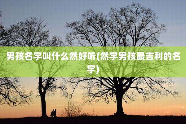 男孩名字叫什么然好听(然字男孩最吉利的名字)