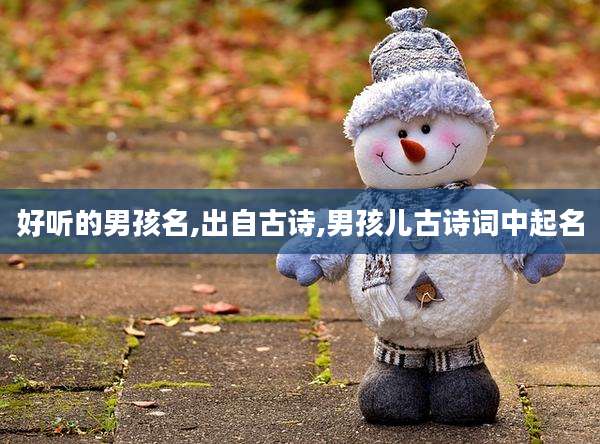 好听的男孩名,出自古诗,男孩儿古诗词中起名