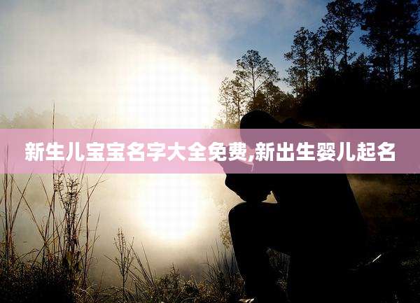新生儿宝宝名字大全免费,新出生婴儿起名