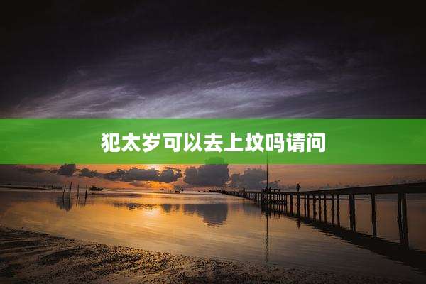 犯太岁可以去上坟吗请问