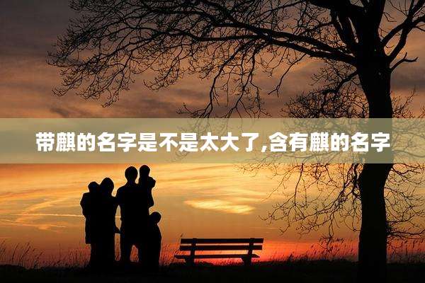 带麒的名字是不是太大了,含有麒的名字
