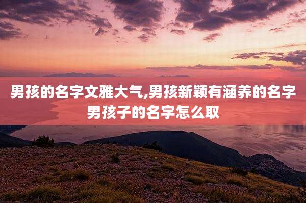 男孩的名字文雅大气,男孩新颖有涵养的名字男孩子的名字怎么取