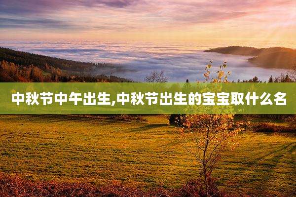 中秋节中午出生,中秋节出生的宝宝取什么名