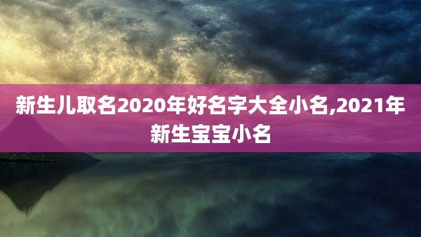 新生儿取名2020年好名字大全小名,2021年新生宝宝小名