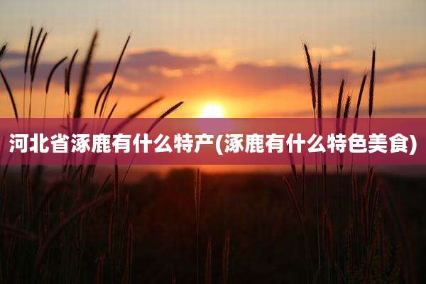 河北省涿鹿有什么特产(涿鹿有什么特色美食)