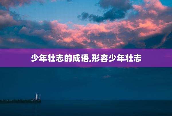 少年壮志的成语,形容少年壮志