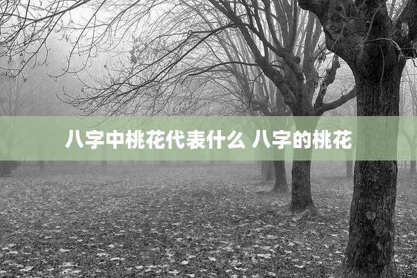 八字中桃花代表什么 八字的桃花