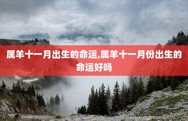 属羊十一月出生的命运,属羊十一月份出生的命运好吗