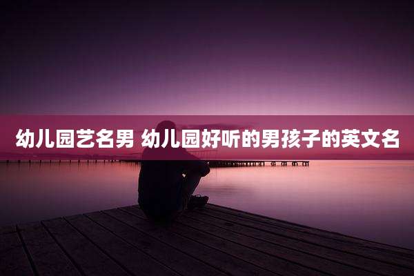 幼儿园艺名男 幼儿园好听的男孩子的英文名