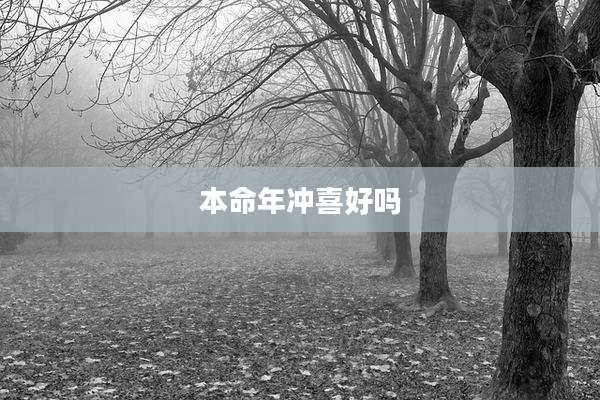 本命年冲喜好吗