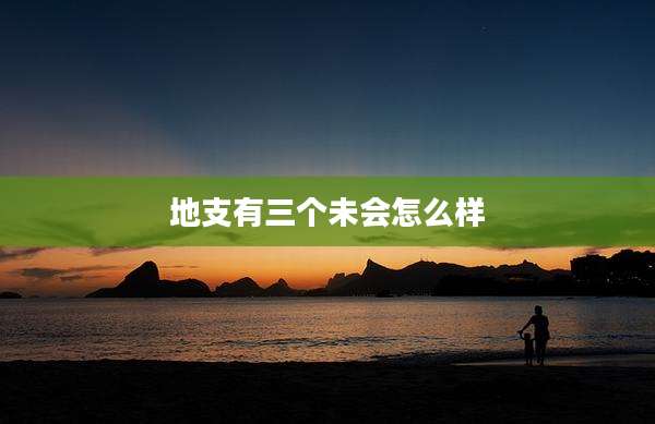 地支有三个未会怎么样